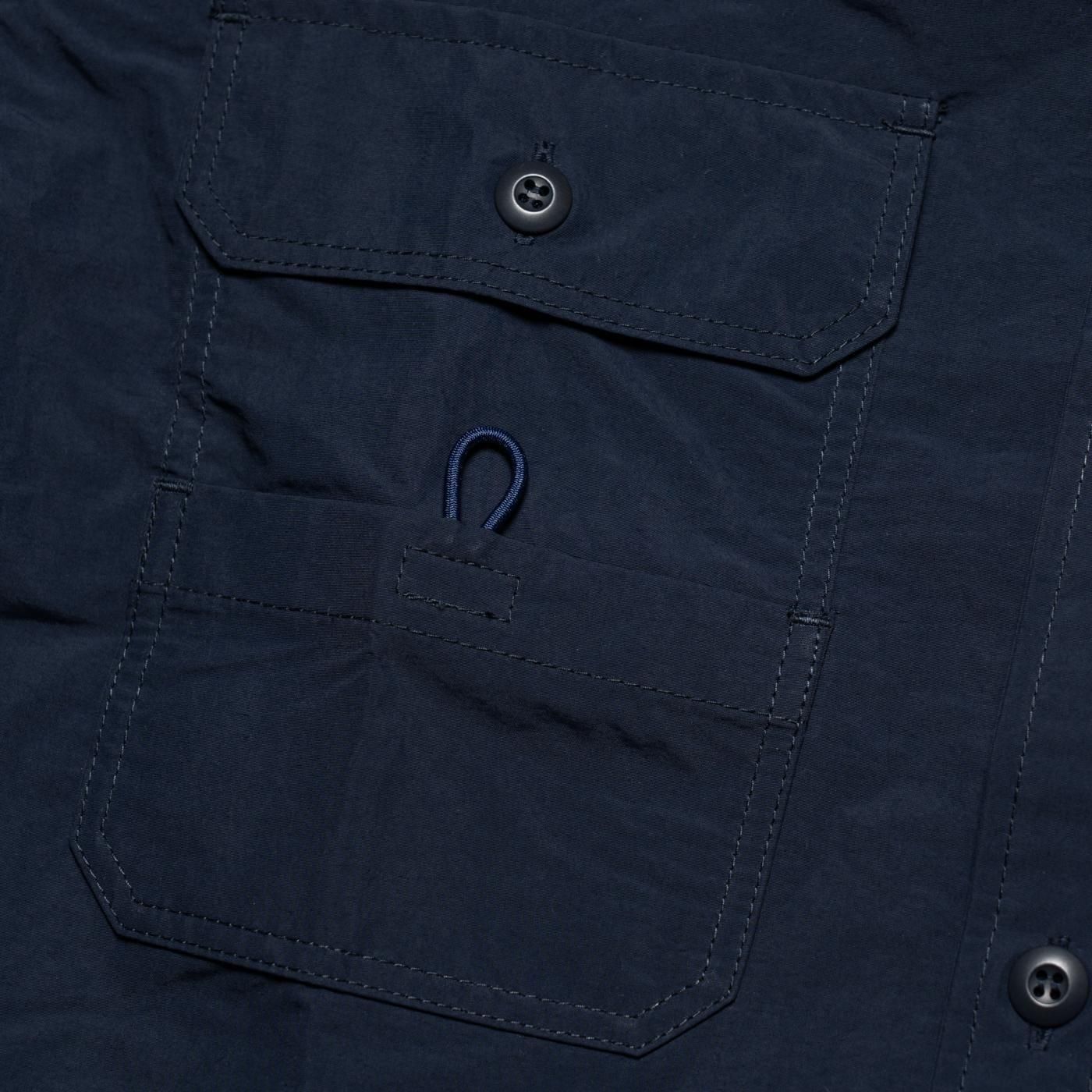 COMME des GARCONS HOMME * HO-B024 Nylon Tasser S/S Shirt * Navy