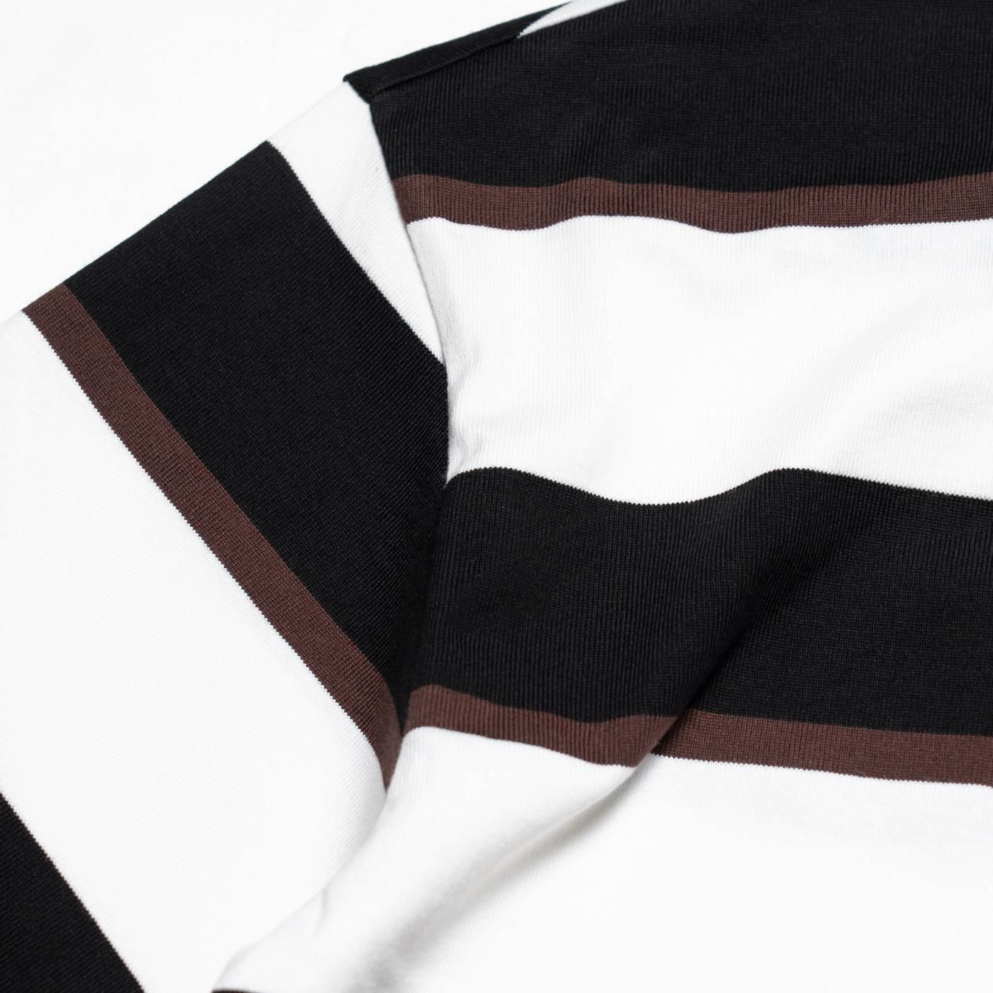 COMME des GARCONS HOMME * HO-T018 Cotton Jersey Multi Border Tee * Black/Brown/White