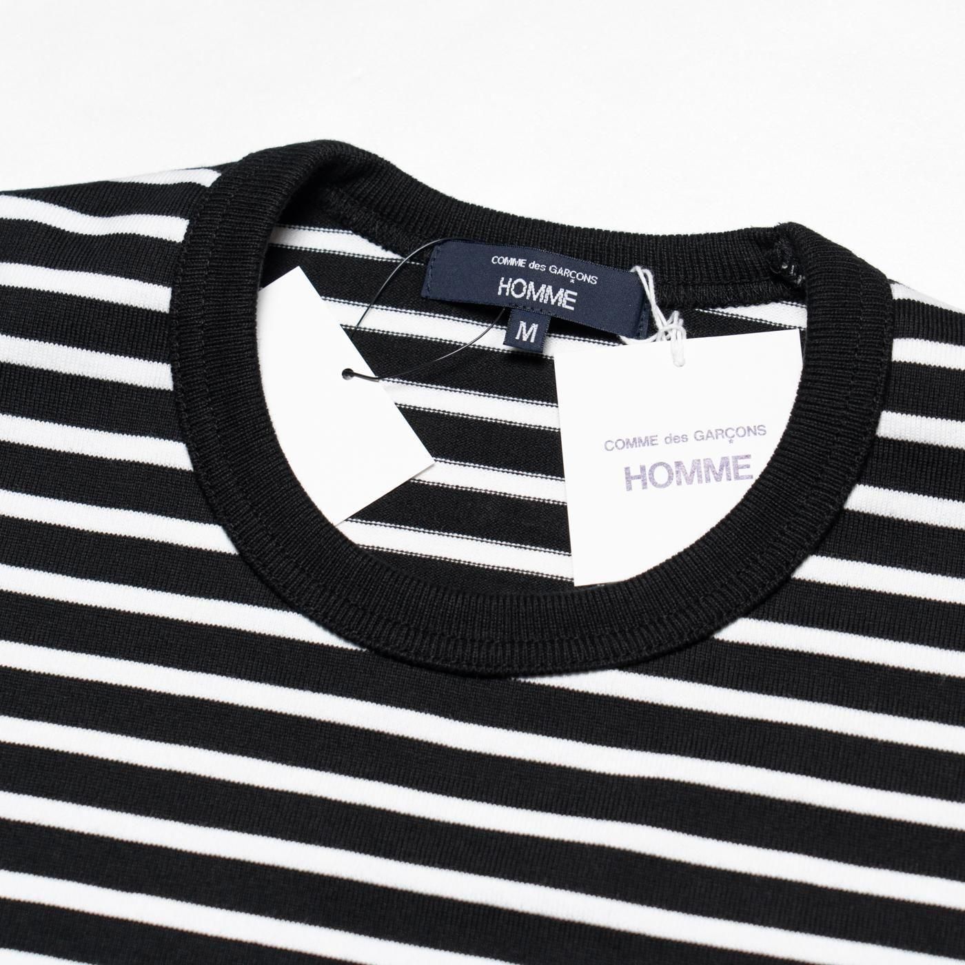 COMME des GARCONS HOMME * HO-T016 Cotton Jersey Switching Border Tee(2Ÿ) 