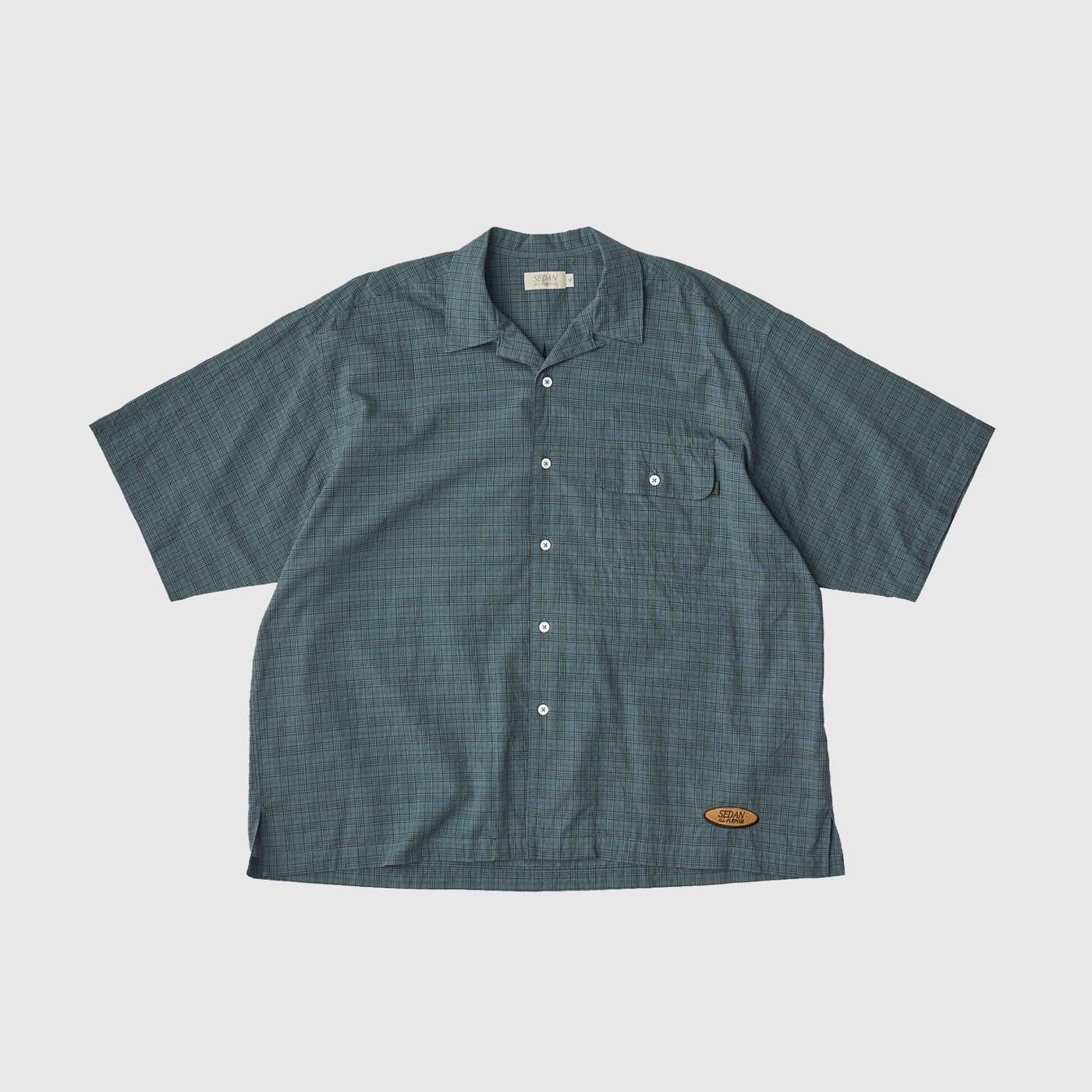 SEDAN ALL-PURPOSE * SD25S-SH05 Dobby Plaid Open Collar S/S Shirt(3Ÿ)