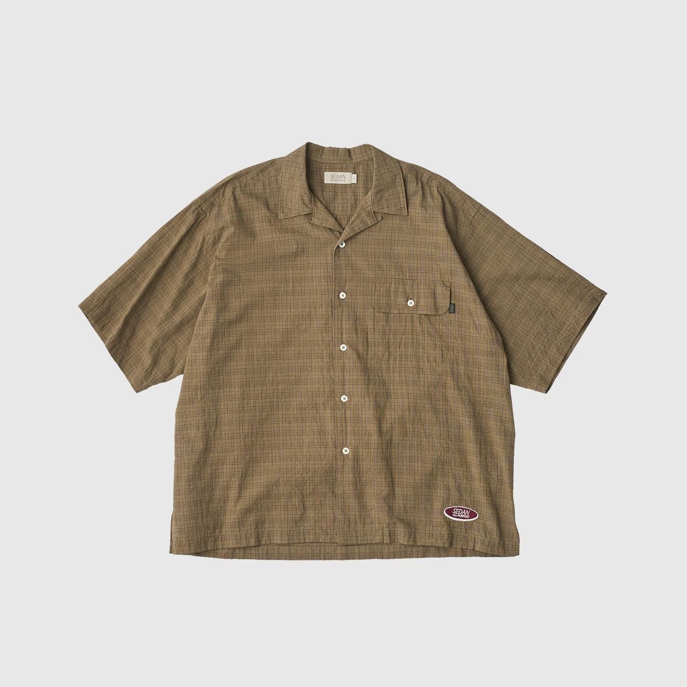 SEDAN ALL-PURPOSE * SD25S-SH05 Dobby Plaid Open Collar S/S Shirt(3Ÿ)