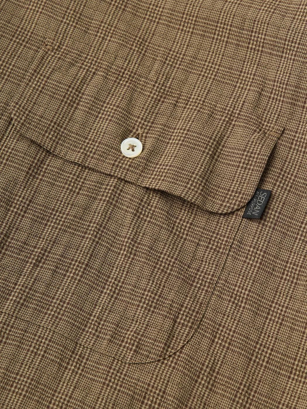 SEDAN ALL-PURPOSE * SD25S-SH05 Dobby Plaid Open Collar S/S Shirt(3Ÿ)