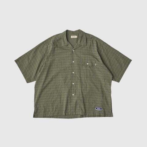 SEDAN ALL-PURPOSE * SD25S-SH05 Dobby Plaid Open Collar S/S Shirt(3Ÿ)