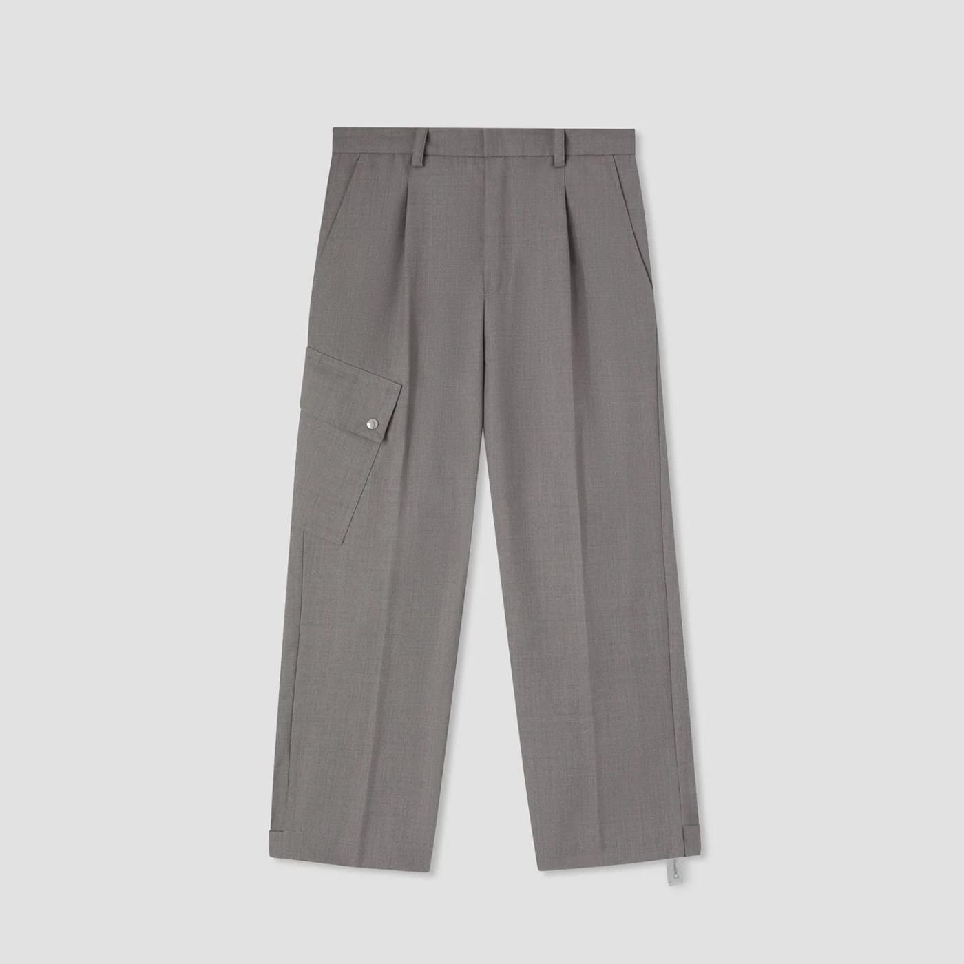 PEACEMAKER oamc * COMBINE PANTS POLY WOOL * Gray