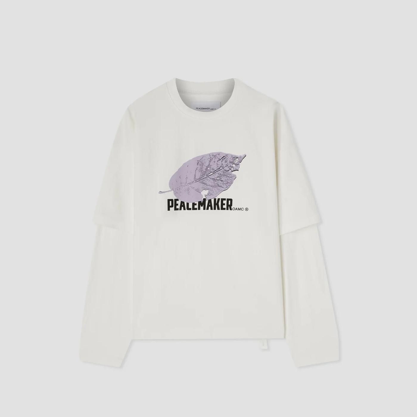 PEACEMAKER oamc * PEACEMAKER LEAF DOUBLE LAYER BOXY T-SHIRT(2Ÿ)
