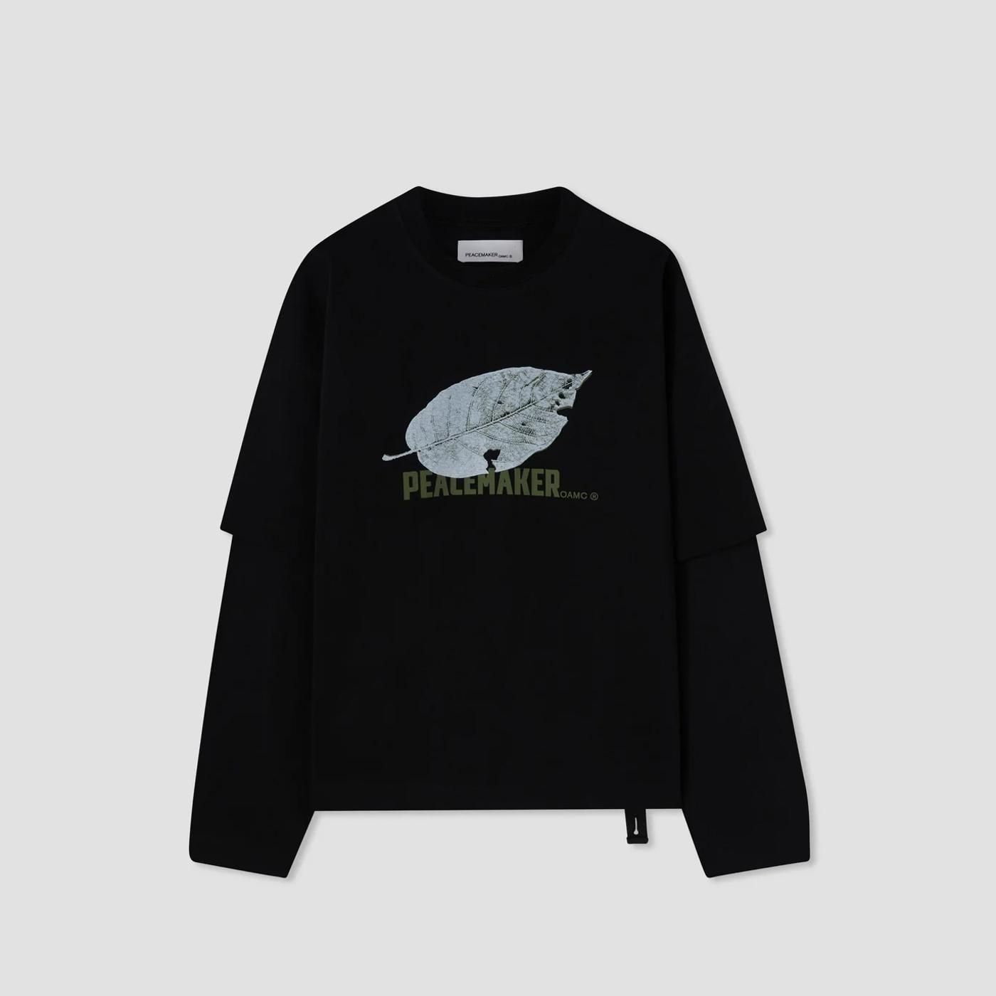 PEACEMAKER oamc * PEACEMAKER LEAF DOUBLE LAYER BOXY T-SHIRT(2Ÿ)