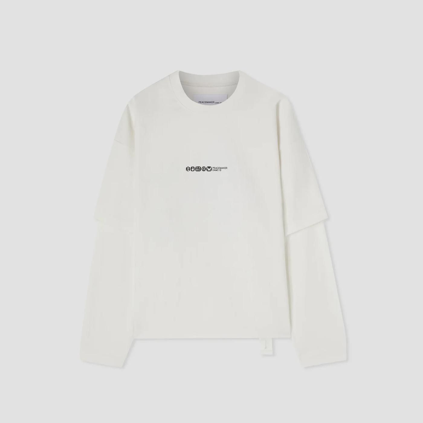 PEACEMAKER oamc * PEACEMAKER PAINTED DOUBLE LAYER BOXY T-SHIRT(2Ÿ)