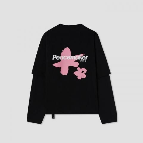PEACEMAKER oamc * PEACEMAKER PAINTED DOUBLE LAYER BOXY T-SHIRT(2Ÿ)