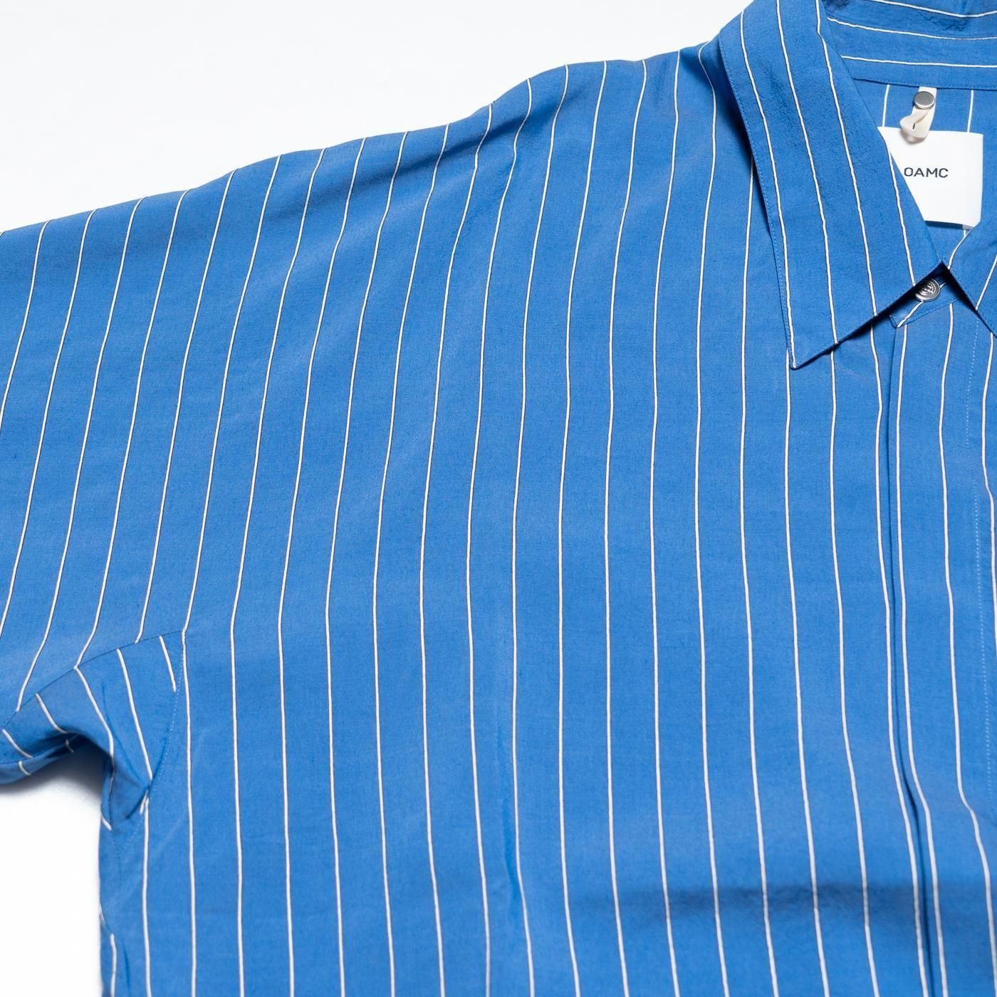 OAMC * OA5SMS08APTR3 Blue Striped Raglan Shirt* Blue