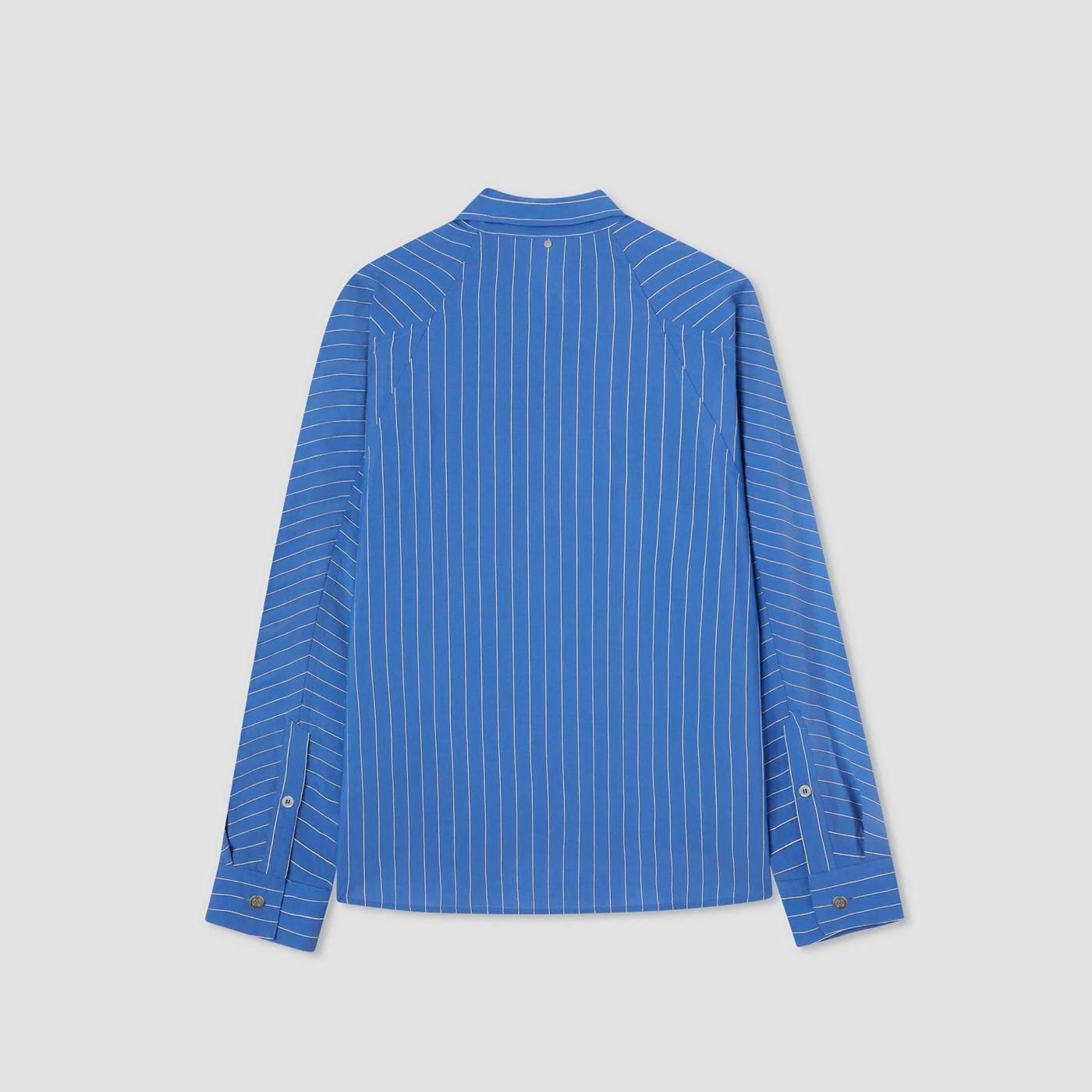 OAMC * OA5SMS08APTR3 Blue Striped Raglan Shirt* Blue