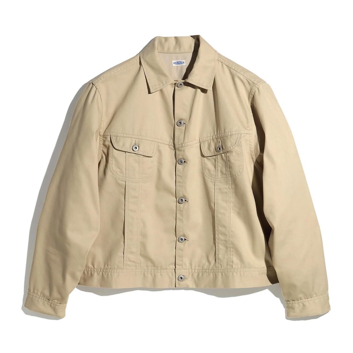 FOUNDOUR * 25AW FD252010 TWILL JACKET * Beige