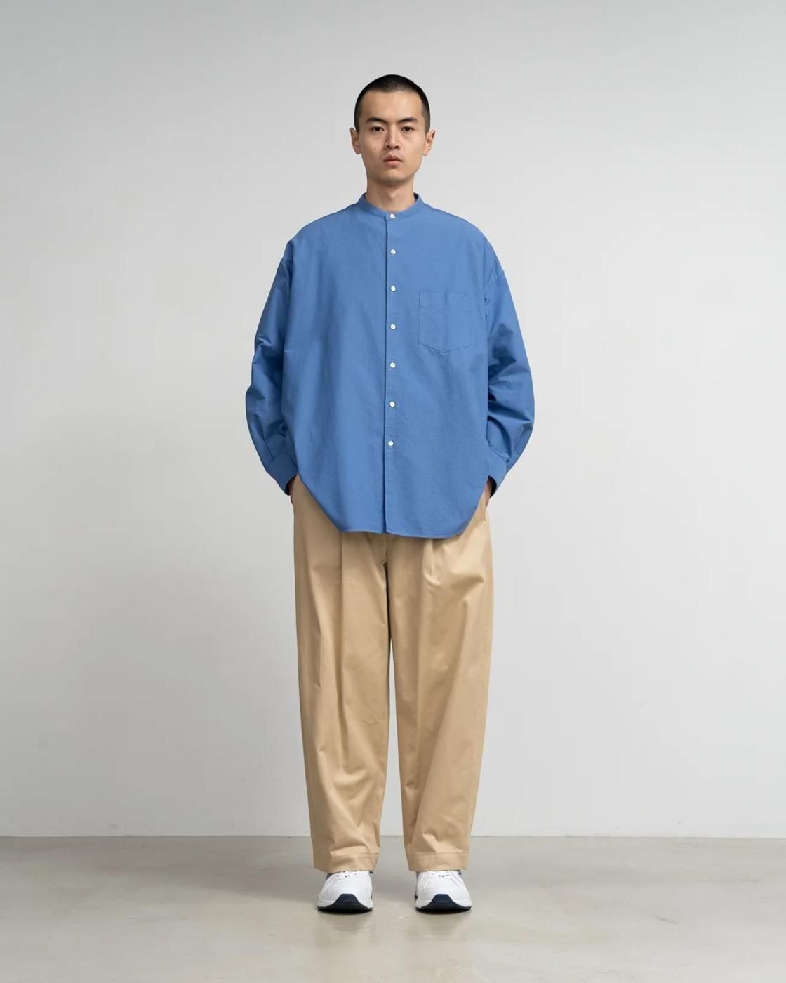 Graphpaper * Oxford L/S Oversized Band Collar Shirt(4色展開