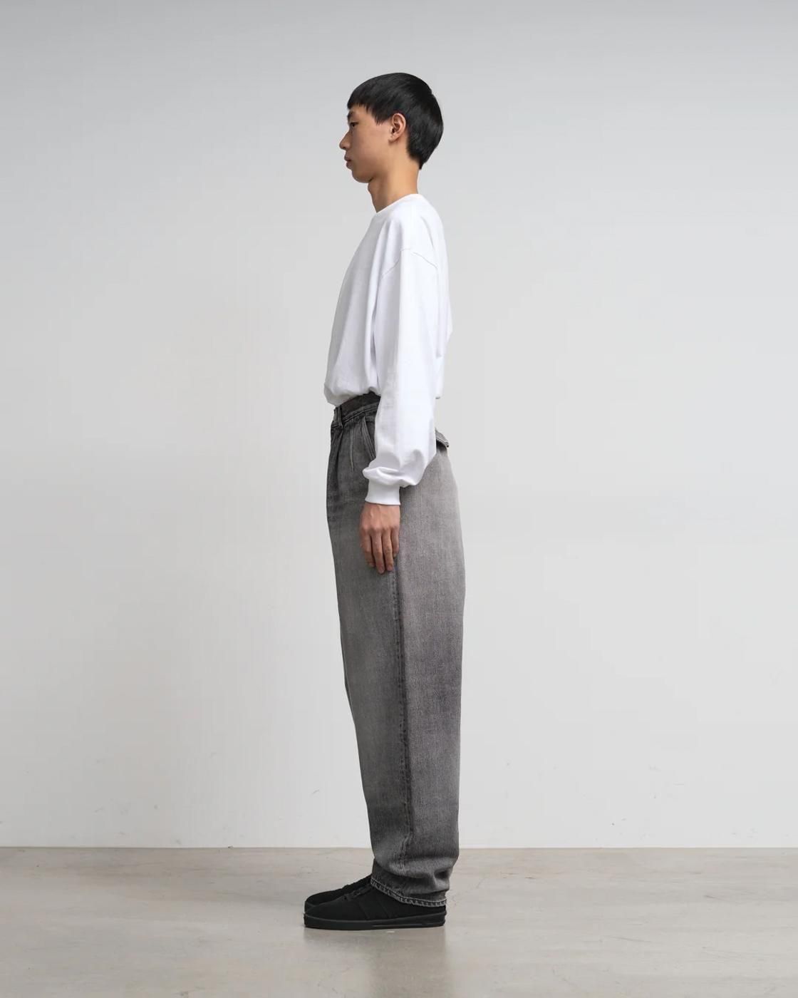 Graphpaper * Selvage Denim Two Tuck Tapered Pants LIGHT FADE
