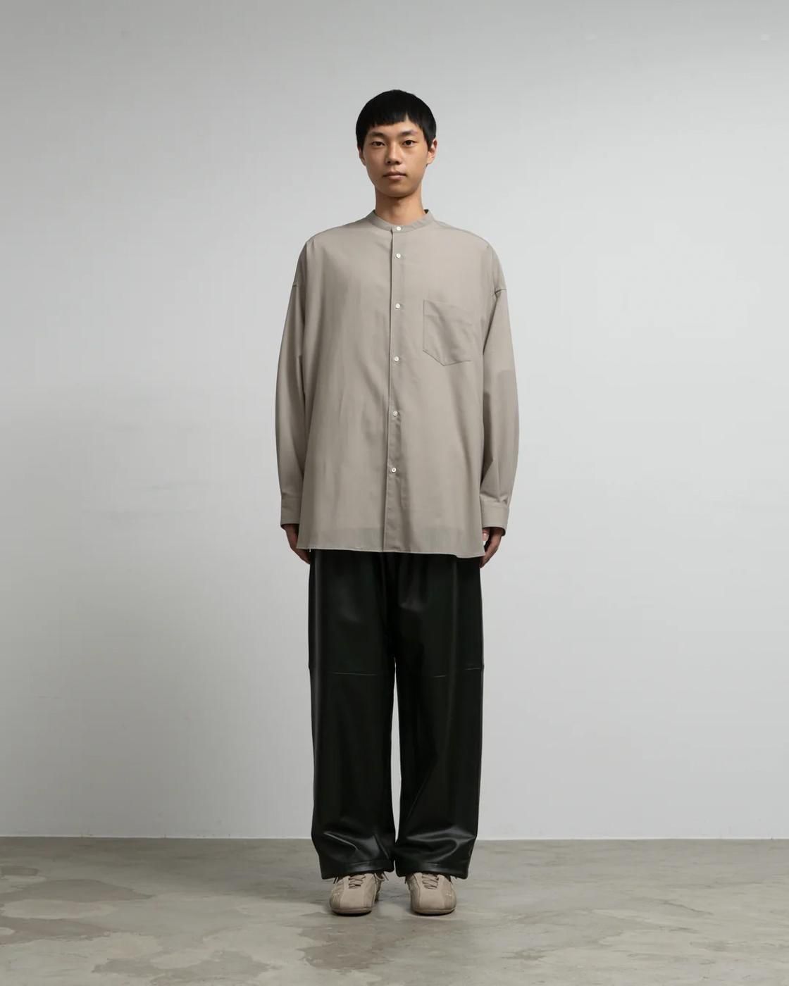 Graphpaper * GM253-50375 Techno Wool Tropical Oversized Band Collar Shirt(3Ÿ)
