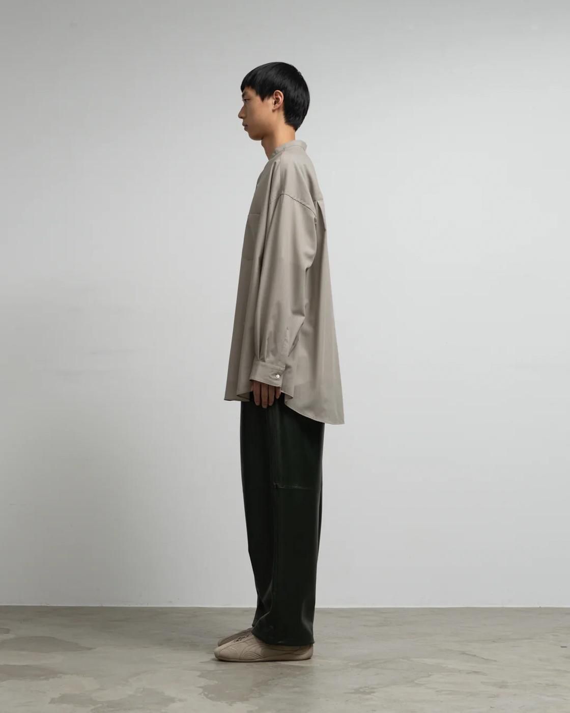Graphpaper * GM253-50375 Techno Wool Tropical Oversized Band Collar Shirt(3Ÿ)
