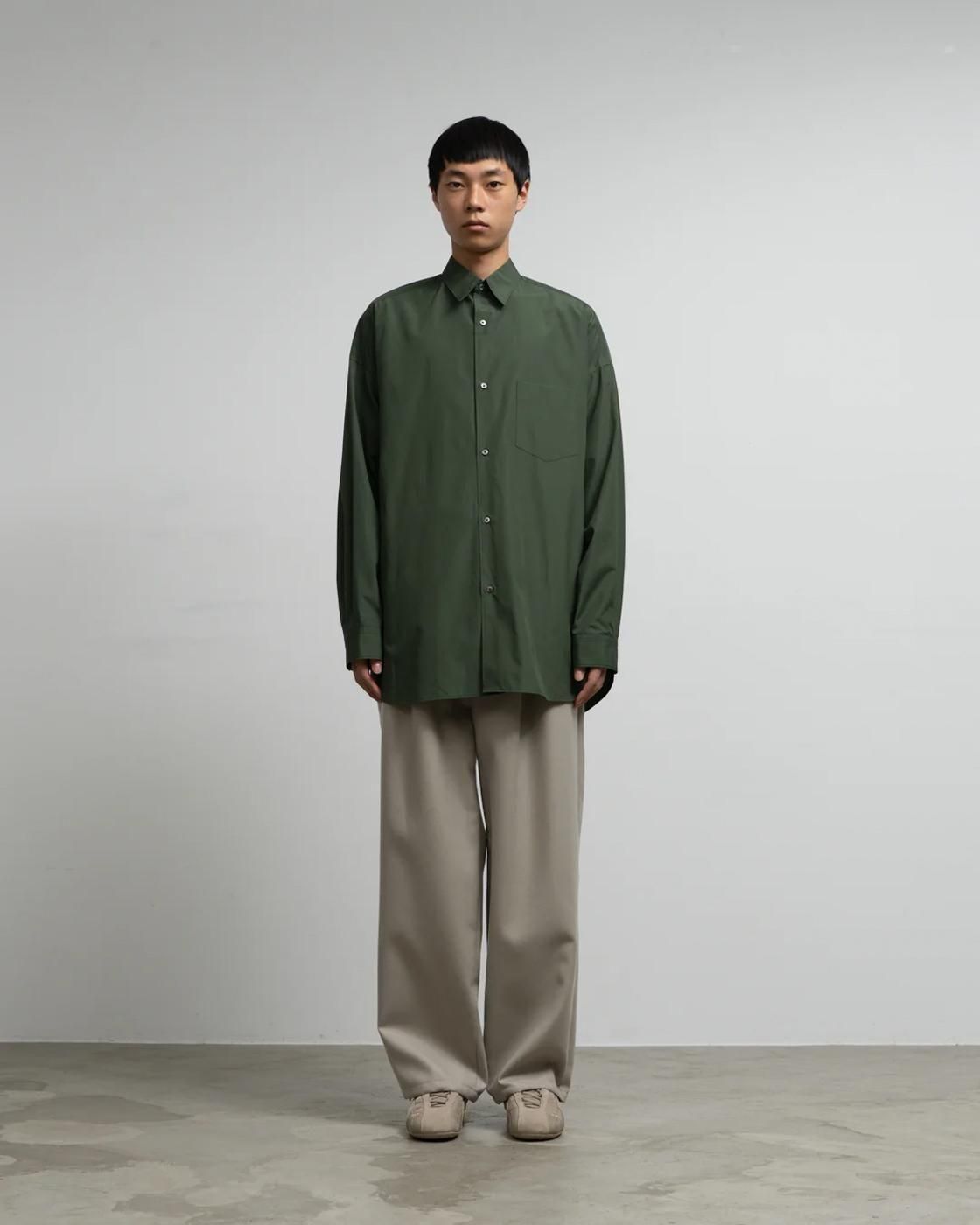Graphpaper * GM253-50180 Silicon Poplin Oversized Regular Collar Shirt(3Ÿ)