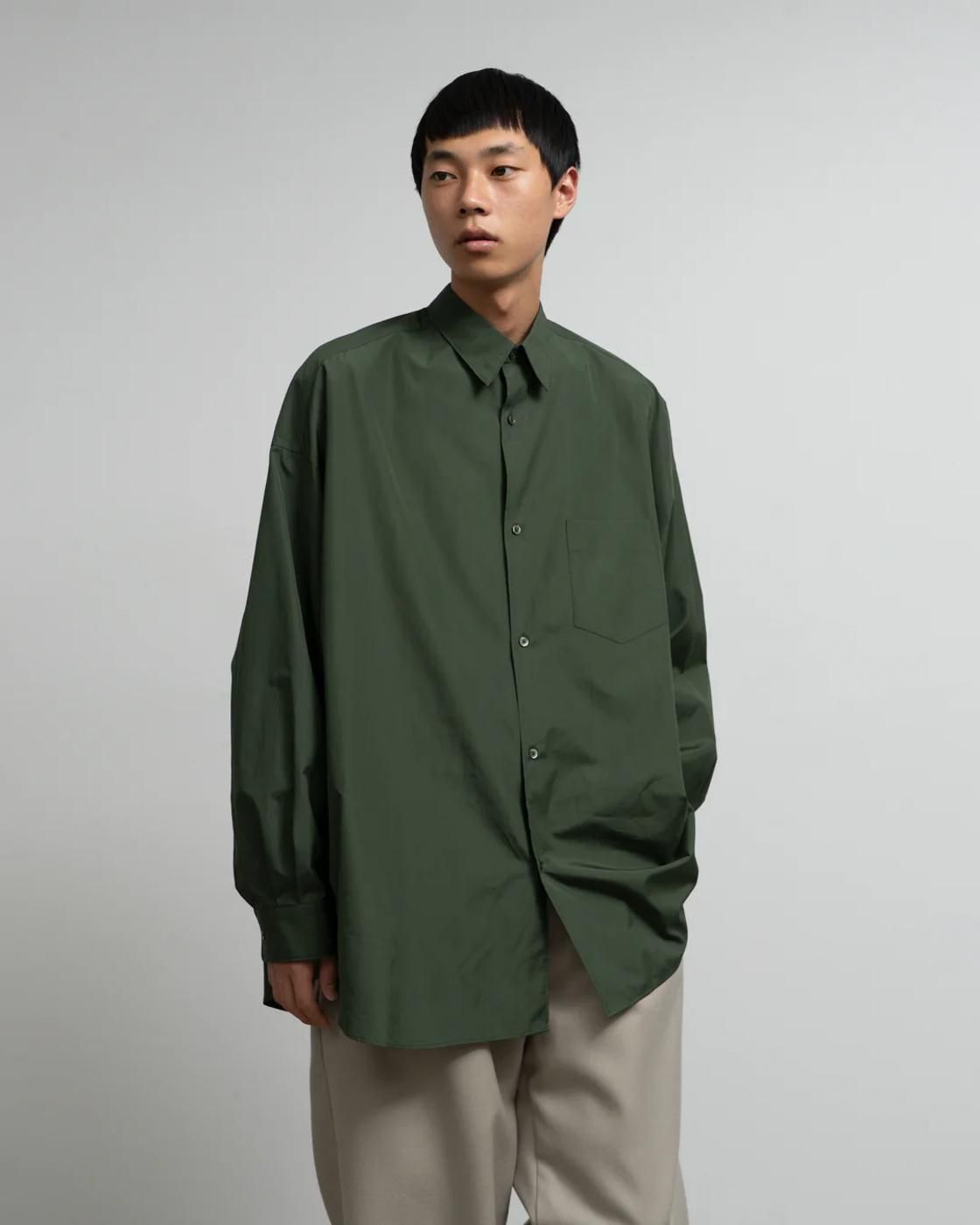 Graphpaper * GM253-50180 Silicon Poplin Oversized Regular Collar Shirt(3Ÿ)