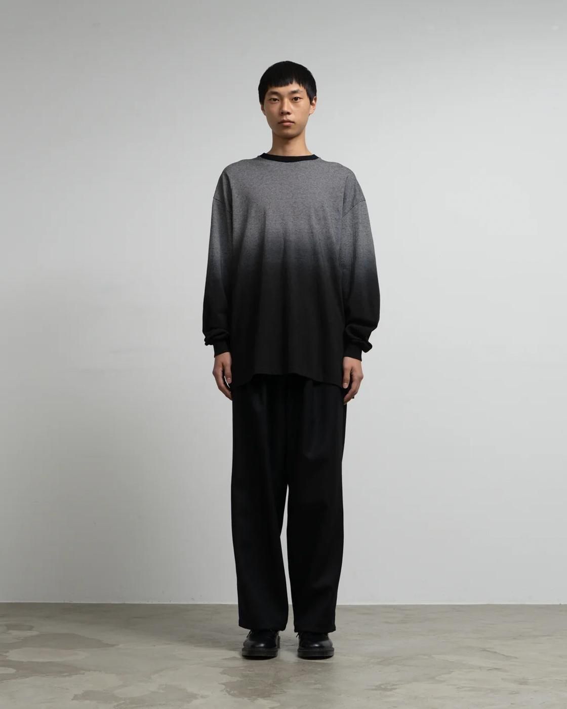 Graphpaper * GU253-70511 Gradient Border L/S Tee * Black