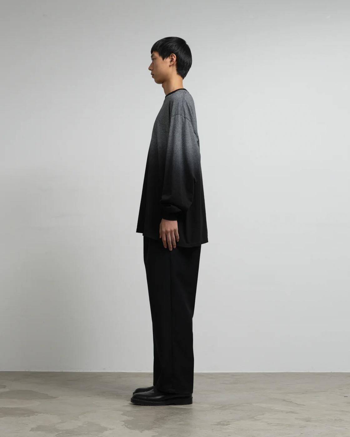 Graphpaper * GU253-70511 Gradient Border L/S Tee * Black