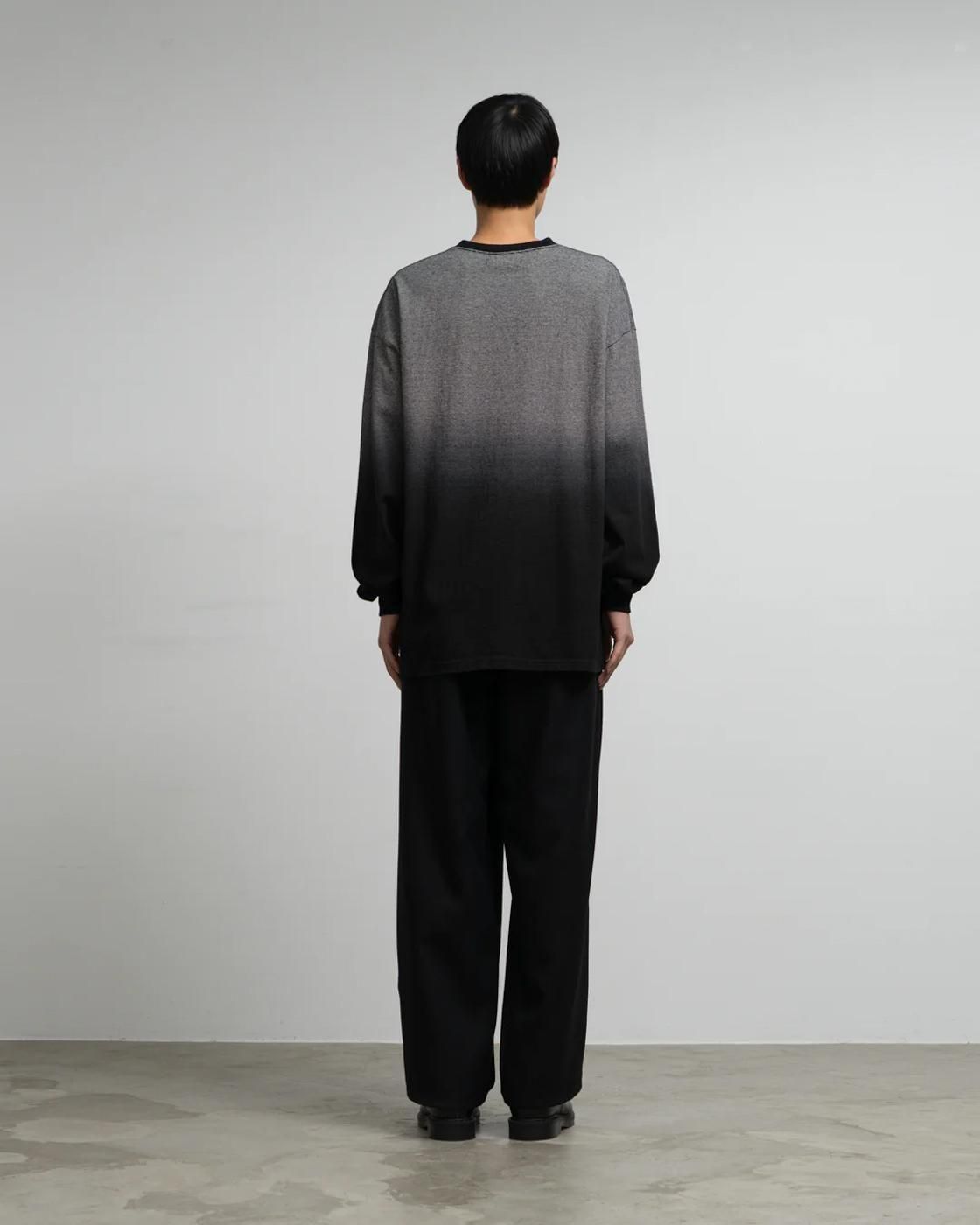 Graphpaper * GU253-70511 Gradient Border L/S Tee * Black