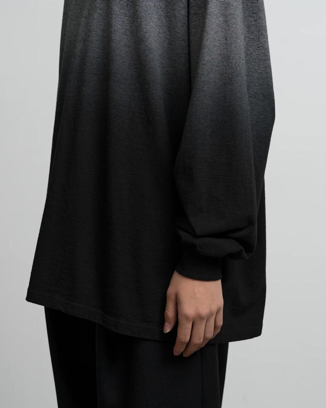 Graphpaper * GU253-70511 Gradient Border L/S Tee * Black