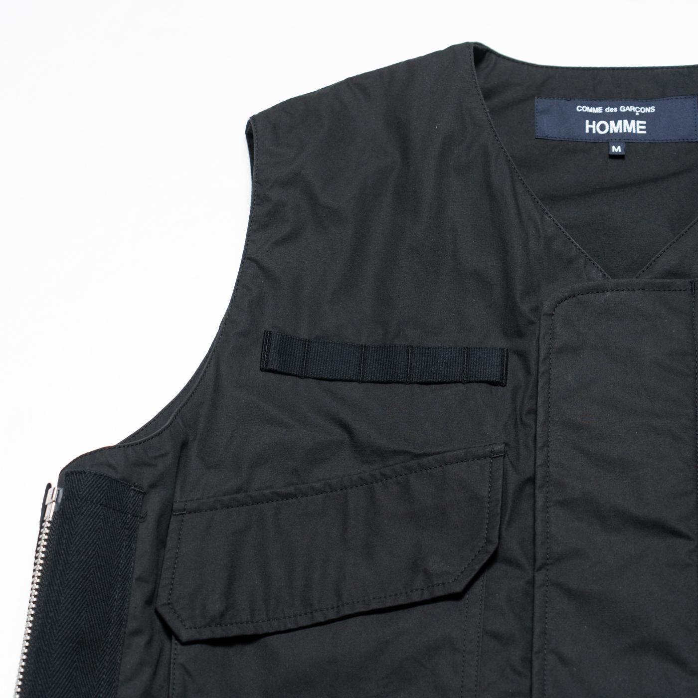 COMME des GARCONS HOMME * HP-V001 Cotton Weather Cloth Vest * Black