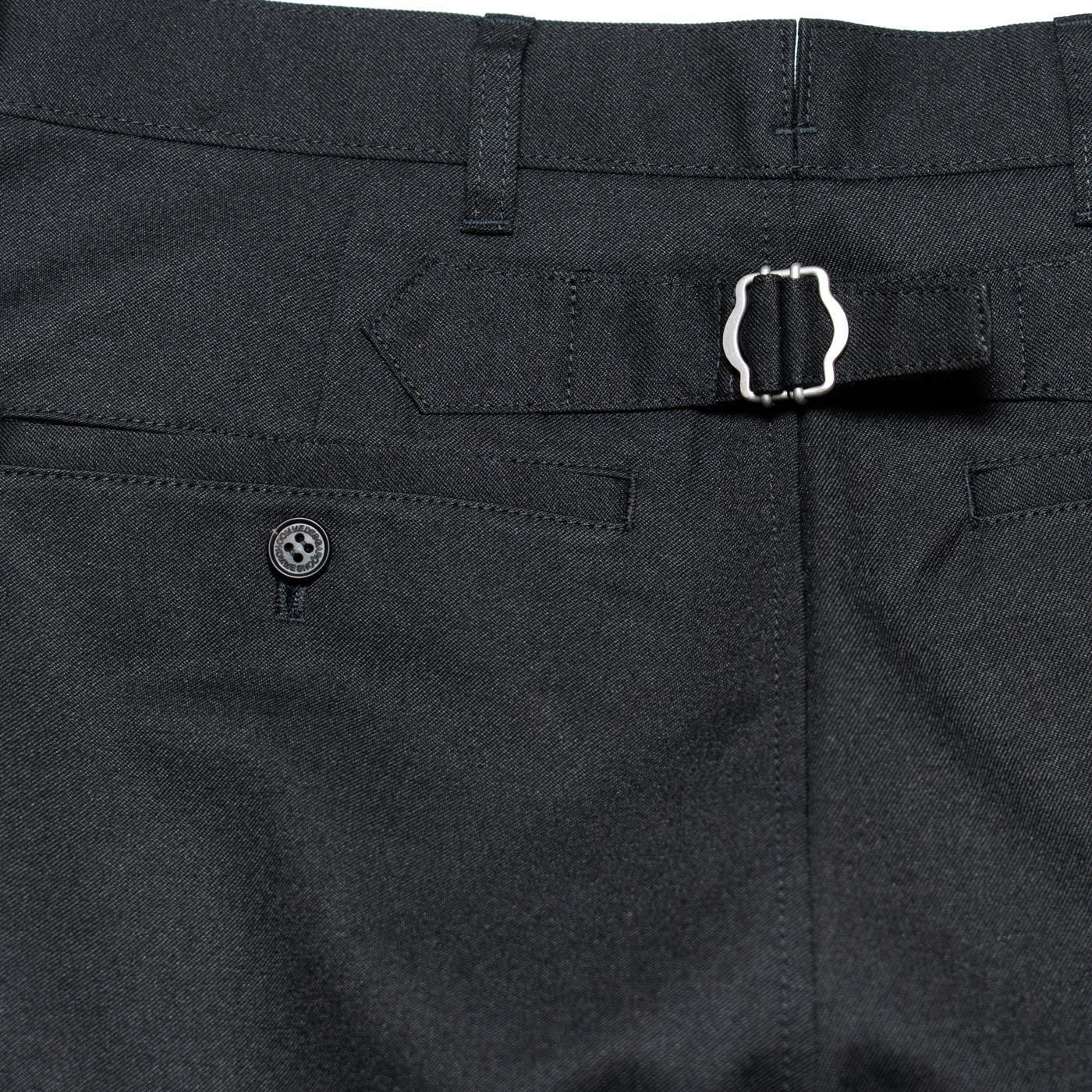 COMME des GARCONS HOMME * HP-P002 Wool Polyester Twill Pants * Black