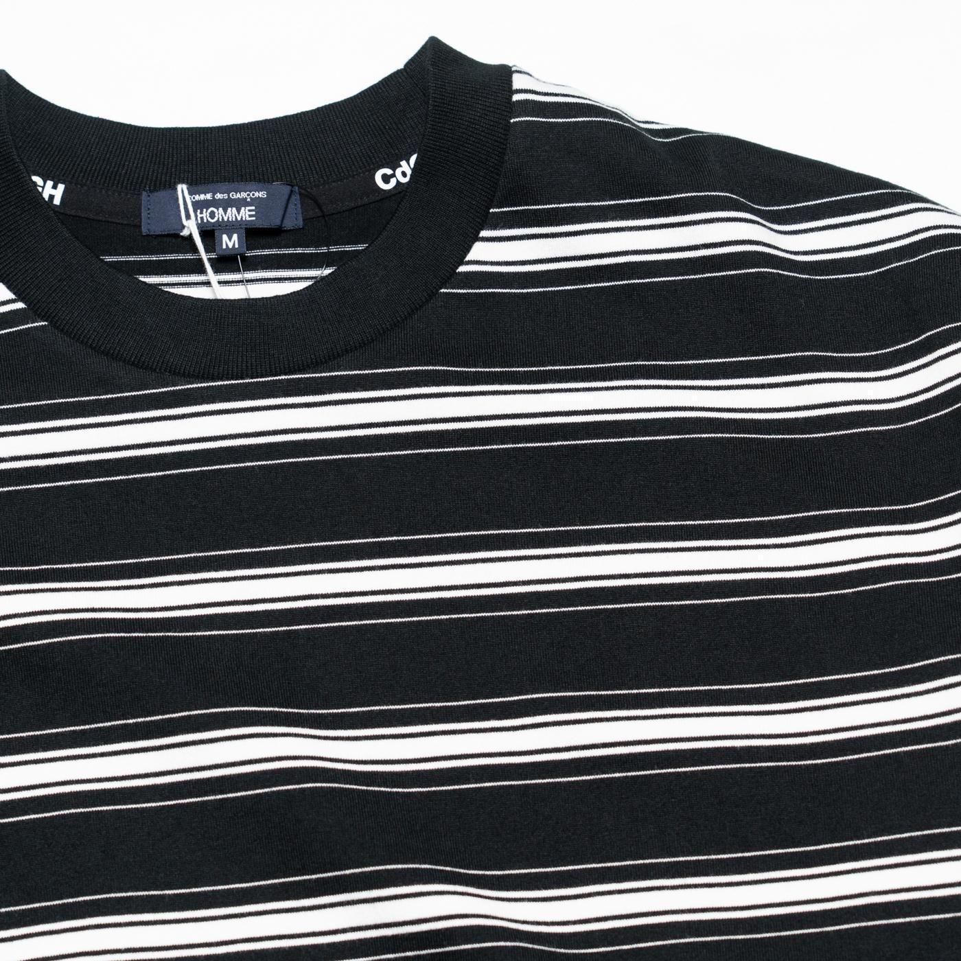 COMME des GARCONS HOMME * HP-T002 Cotton Jersey Border Long Sleeve(3Ÿ)