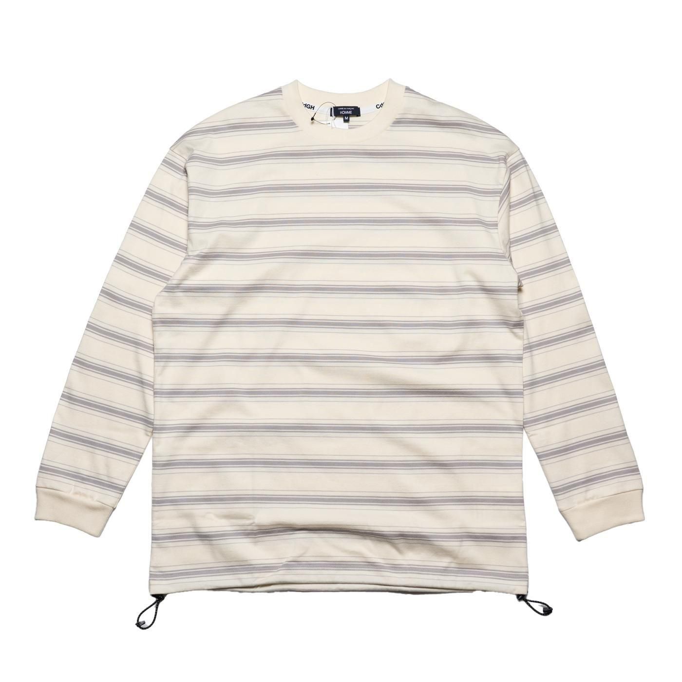 COMME des GARCONS HOMME * HP-T002 Cotton Jersey Border Long Sleeve(3Ÿ)