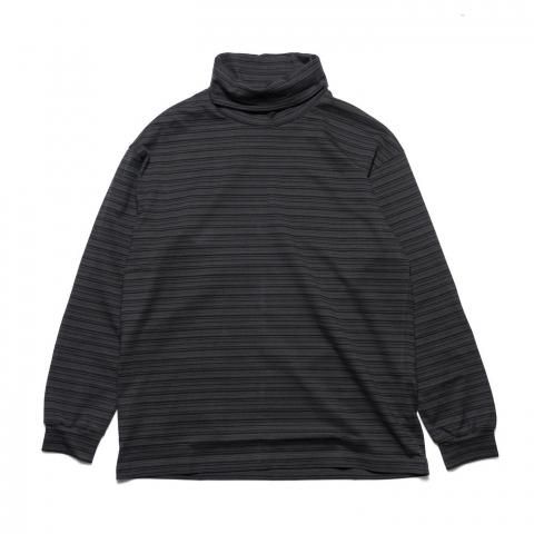 COMME des GARCONS HOMME * HP-T003 Cotton Jersey Border Long Sleeve Mock Neck(2Ÿ)