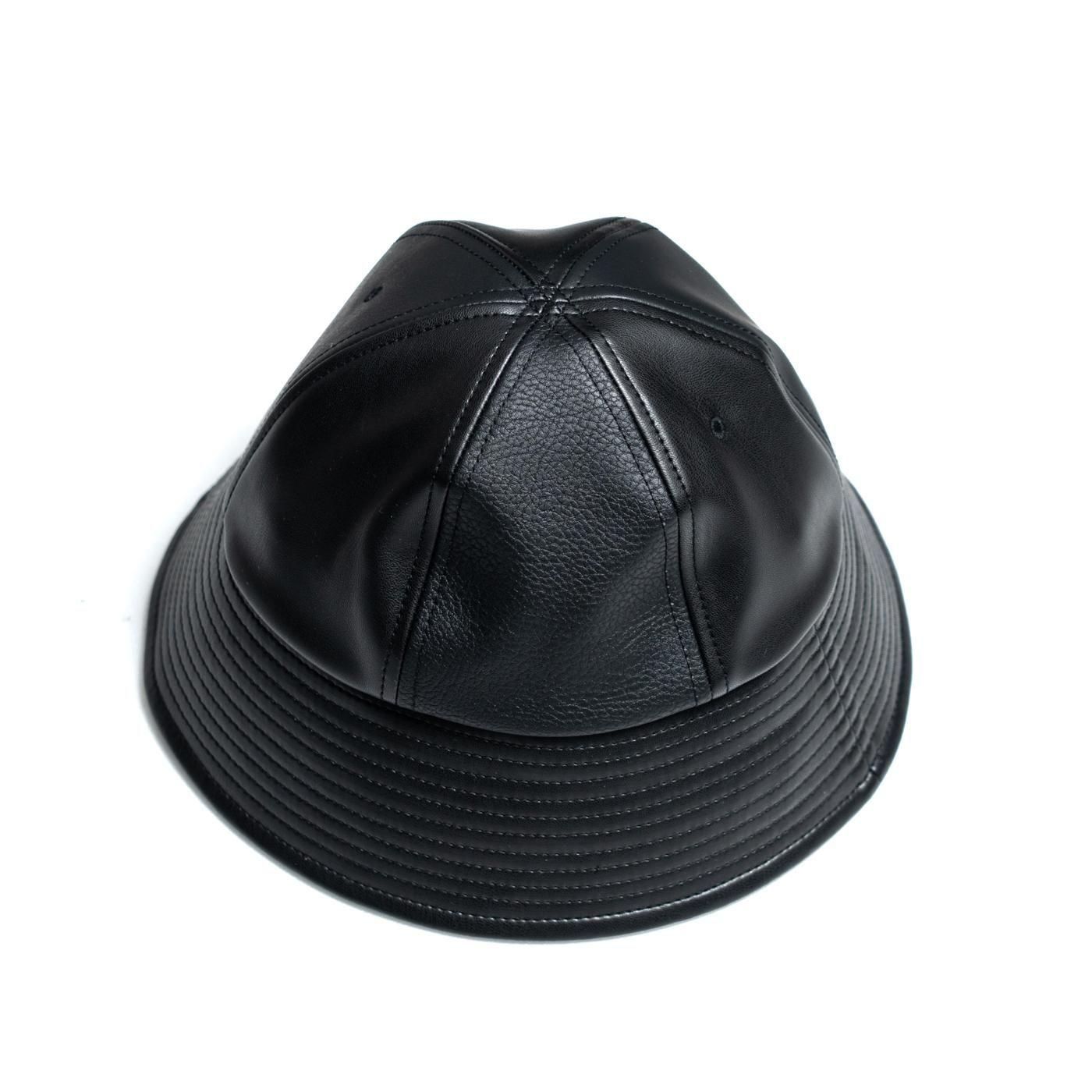 COMME des GARCONS HOMME * HP-K601 Synthetic Leather Mix Sailor Hat * Black