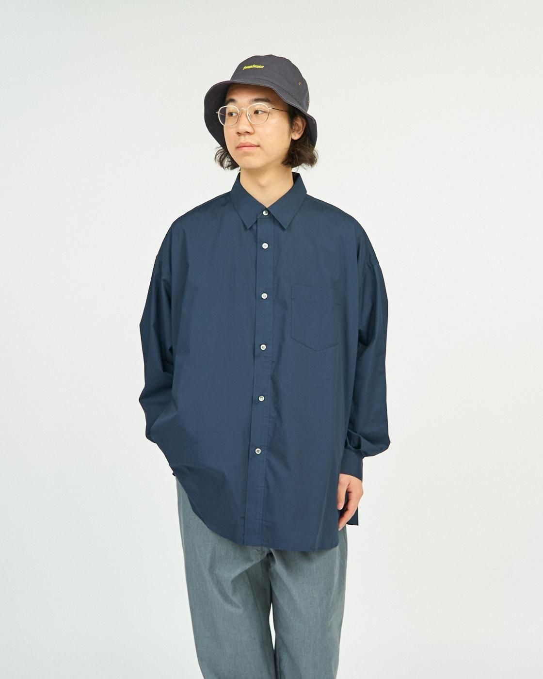 トップス fresh service CORPORATE UNIFORM L/S SHI Fresh Service CORPORATE UNIFORM L/S SHIRT Blue Stripe