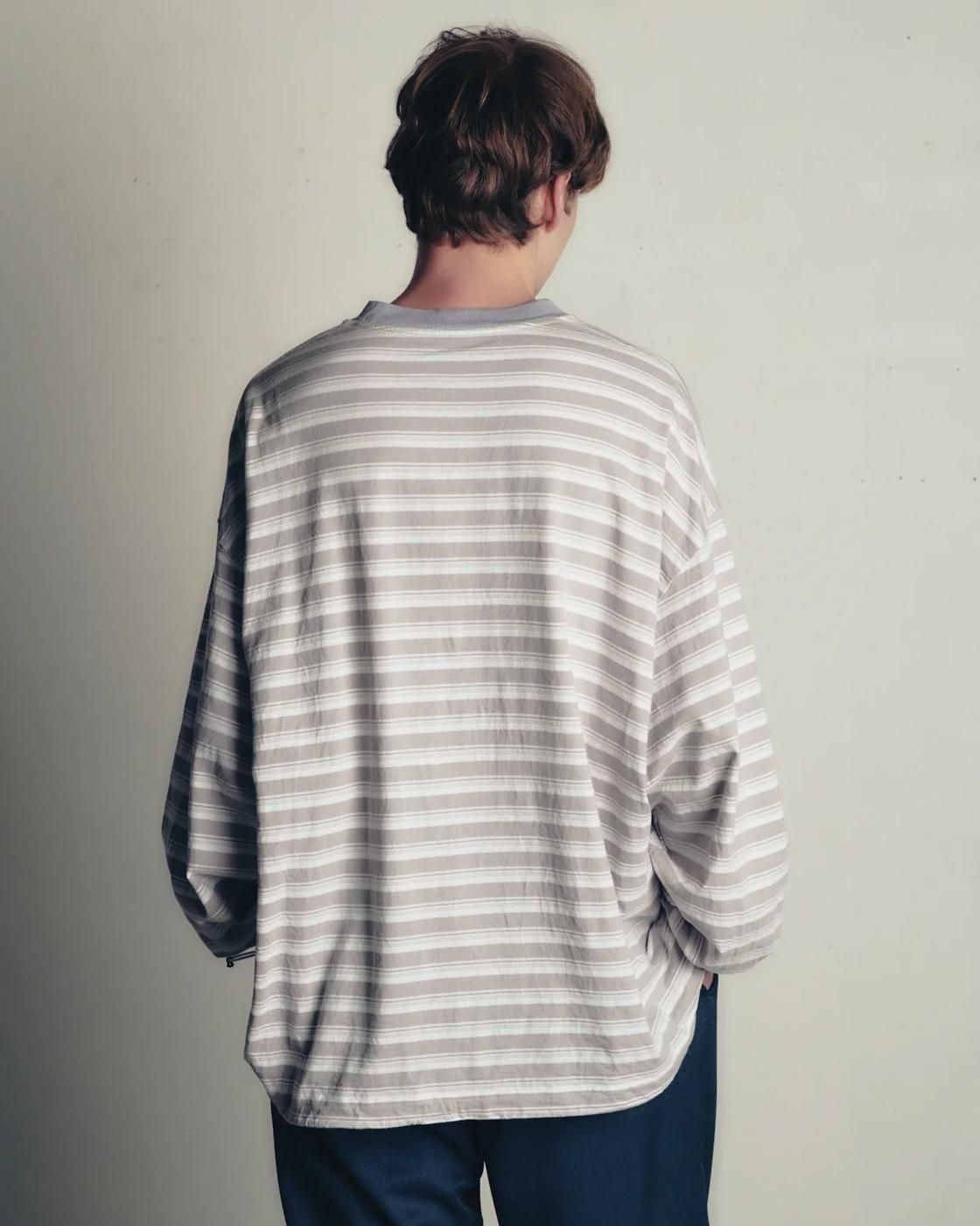 is-ness * BALLOON STRIPES LONG SLEEVE T-SHIRT(3Ÿ)