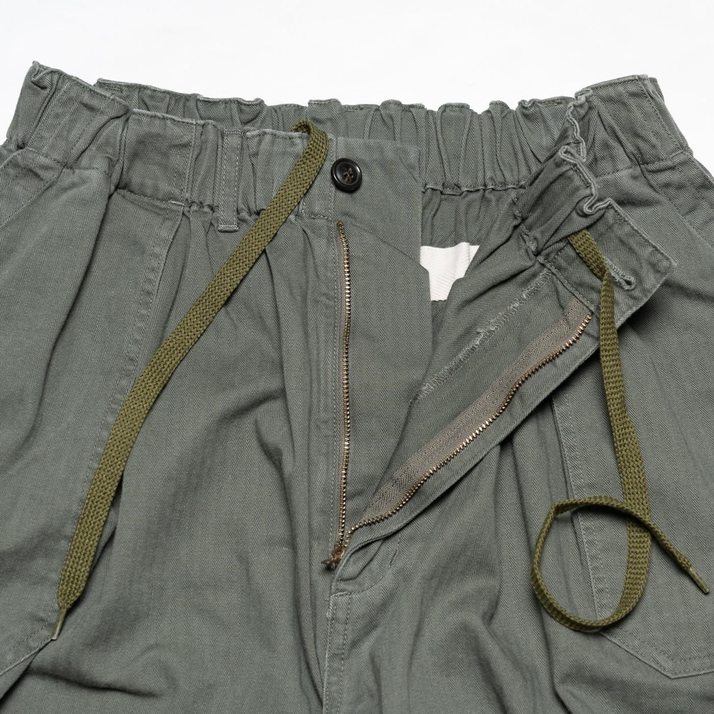 is-ness * HERRINGBONE BALLOON BAKER PANTS * Khaki