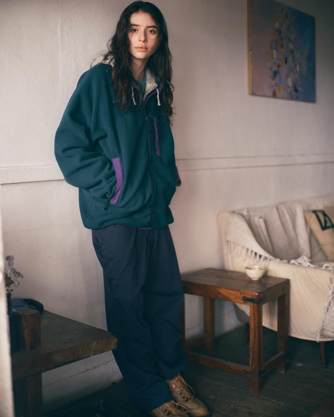 SEDAN ALL-PURPOSE * SD25F-PT03 Vintage Washed Over Easy Pants(2色