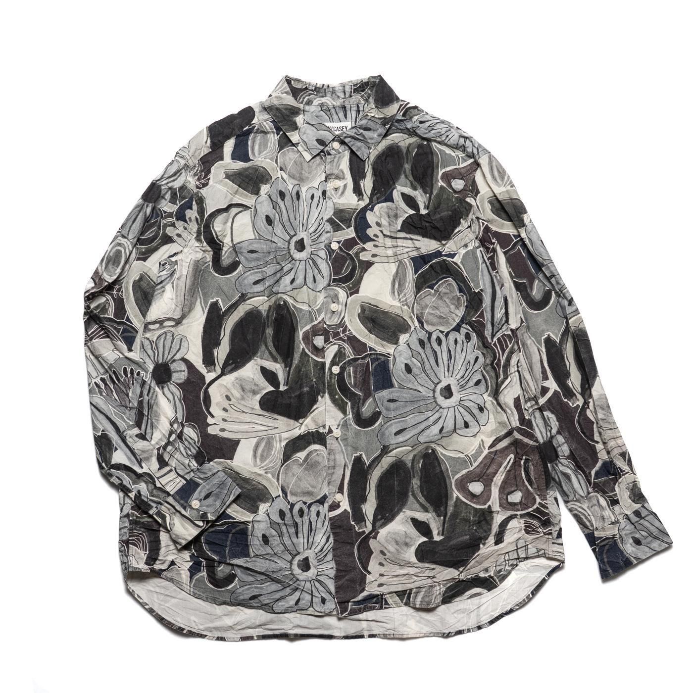 CASEY CASEY * 25HC299 BIG RACCOURCIE SHIRT PRINT * Greys