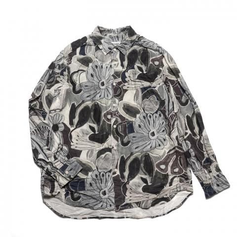 CASEY CASEY * 25HC299 BIG RACCOURCIE SHIRT PRINT * Greys