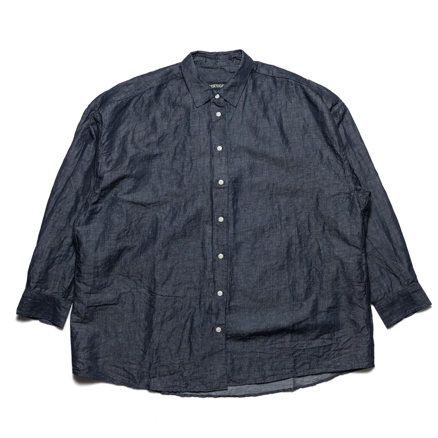 CASEY CASEY ORSAN * 25HC296 ONE SIZE SHIRT LIN DENIM * Indigo