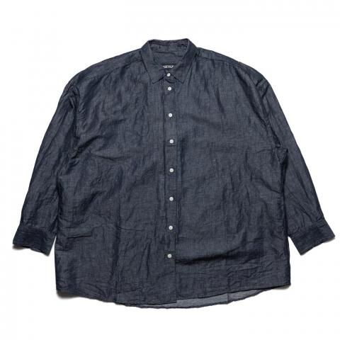 CASEY CASEY ORSAN * 25HC296 ONE SIZE SHIRT LIN DENIM * Indigo
