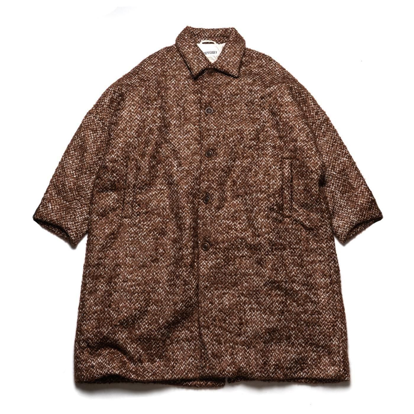 CASEY CASEY * 25HM237 BIG BLOBBY COAT TWEED * Brown