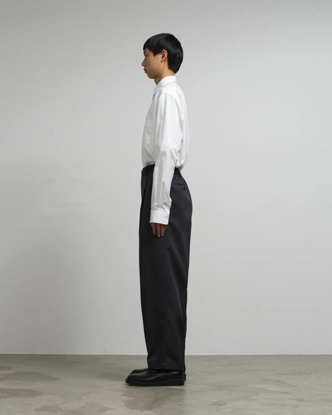 Graphpaper * GM253-40177B Scale Off Wool Wide Tapered Slacks(2Ÿ)