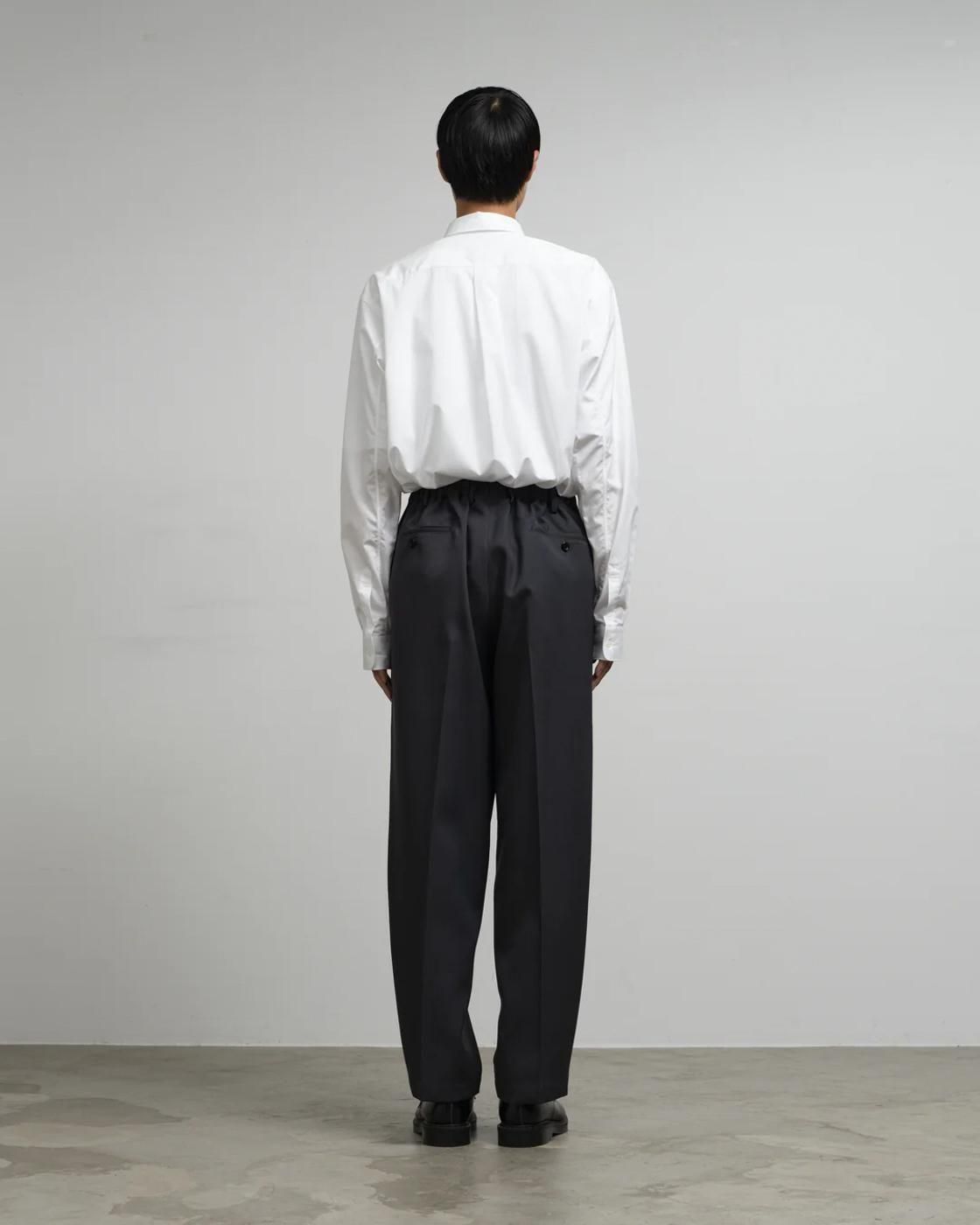 Graphpaper * GM253-40177B Scale Off Wool Wide Tapered Slacks(2Ÿ)