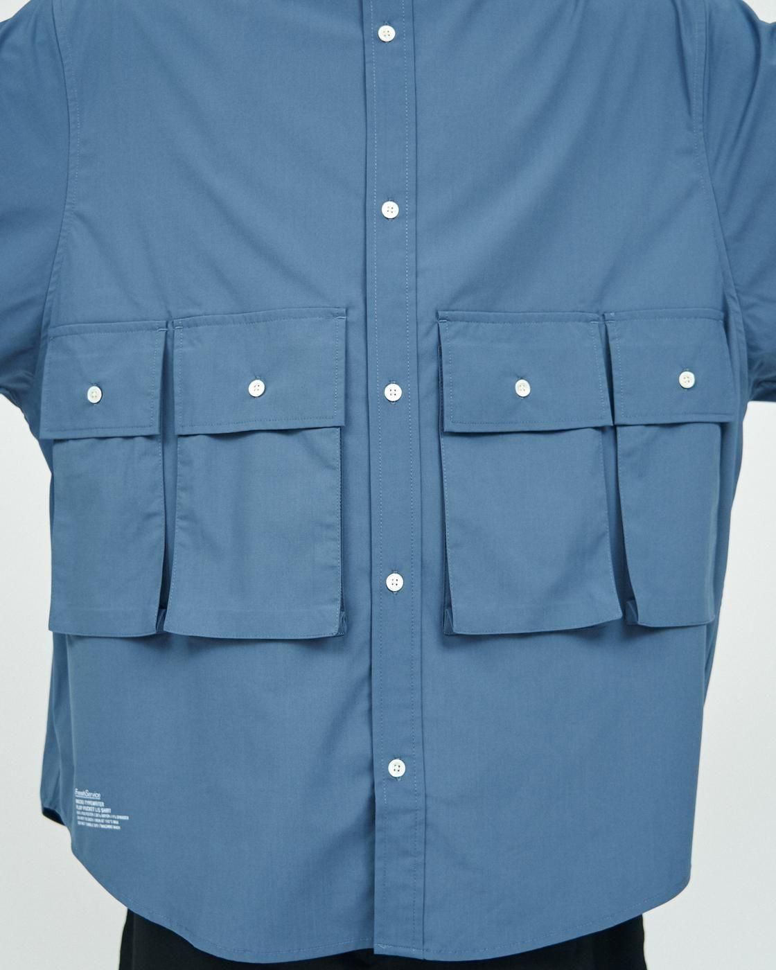 FreshService * MICRO TYPEWRITER FLAP POCKET L/S SHIRT(3Ÿ)