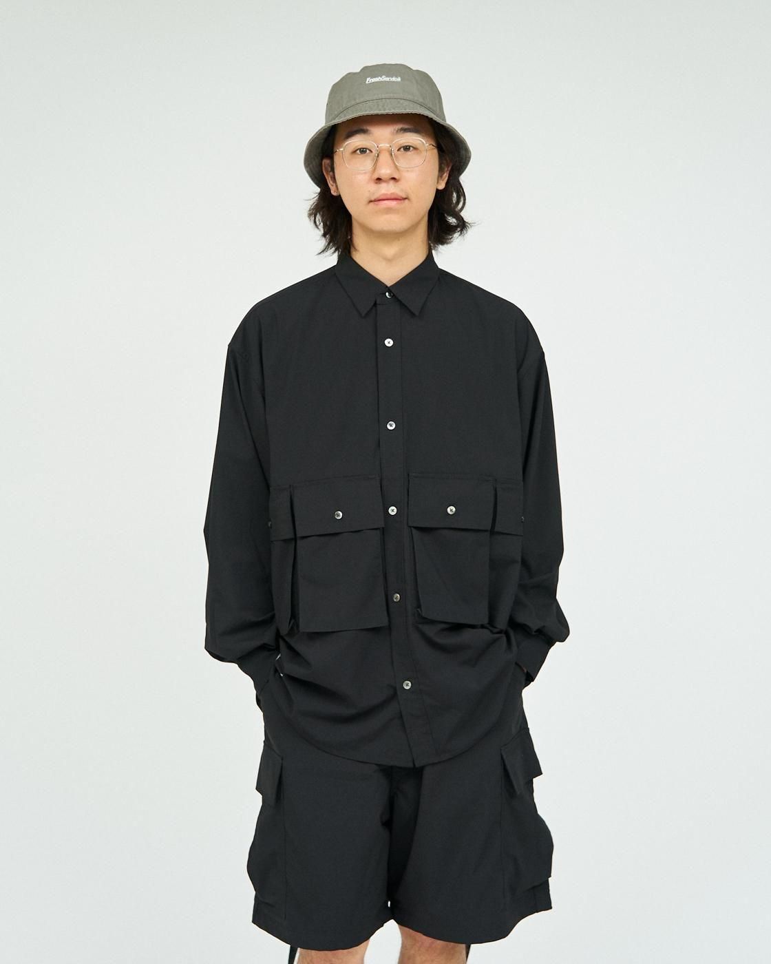 FreshService * MICRO TYPEWRITER FLAP POCKET L/S SHIRT(3Ÿ)