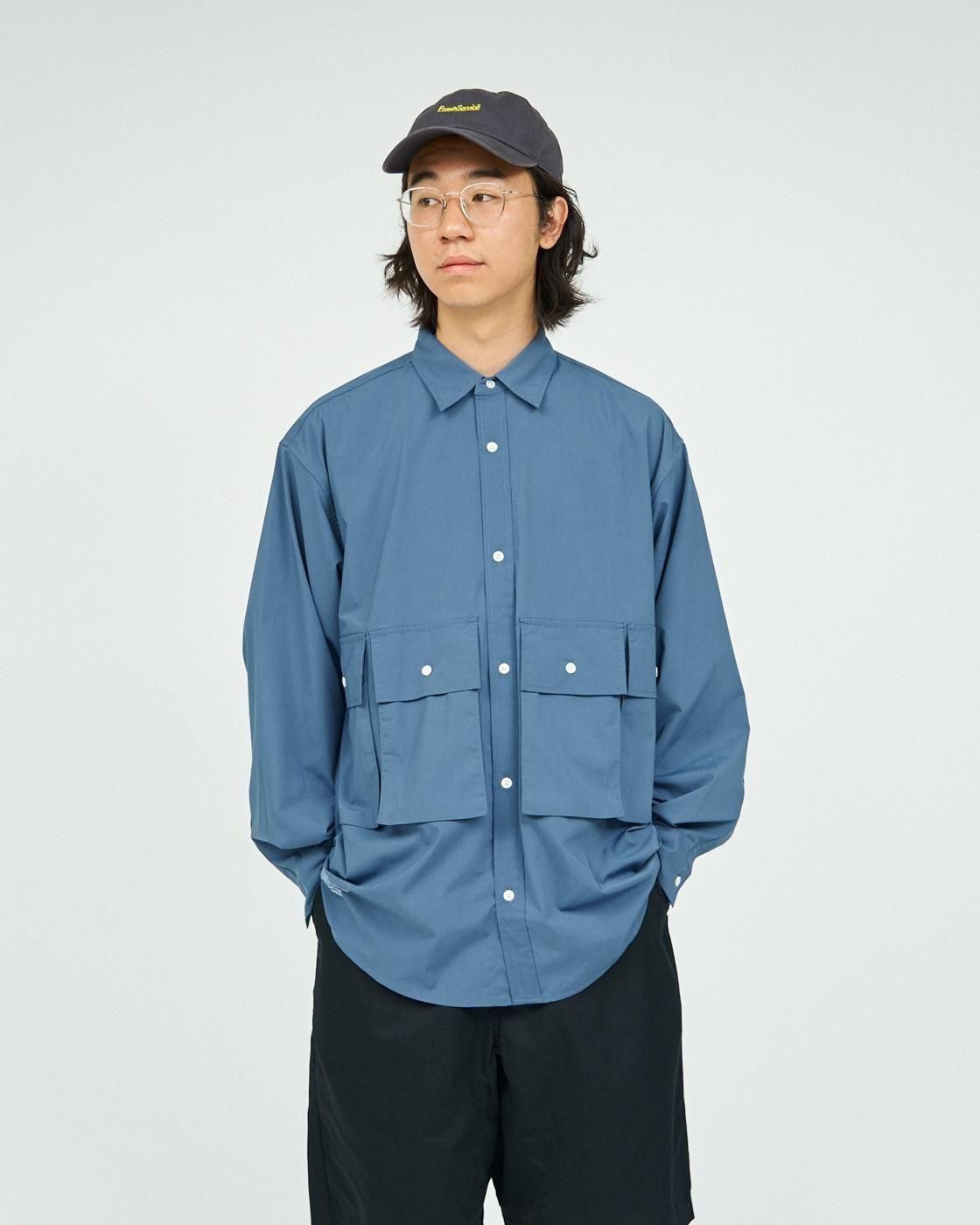 FreshService * MICRO TYPEWRITER FLAP POCKET L/S SHIRT(3Ÿ)