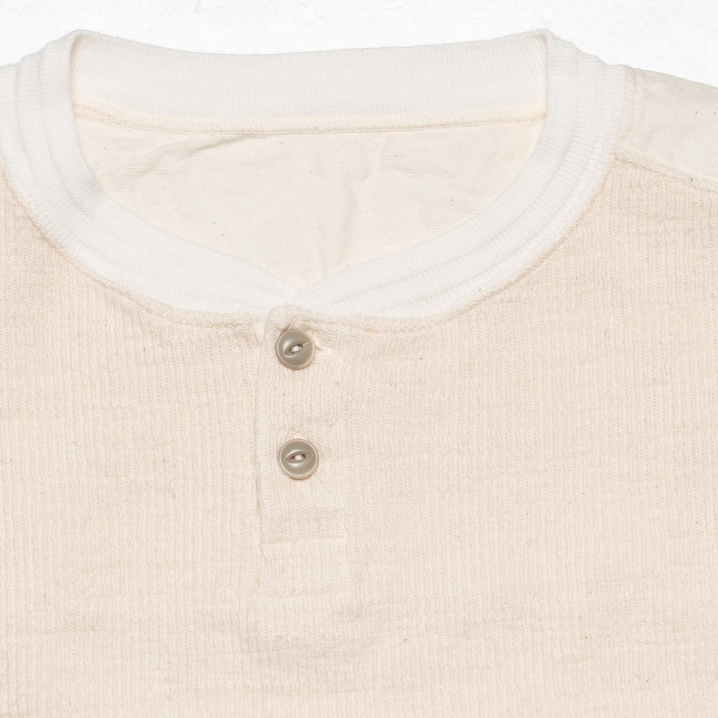 HOPPER'S BRUNCH * Henry Neck Long Sleeve Tee * Natural