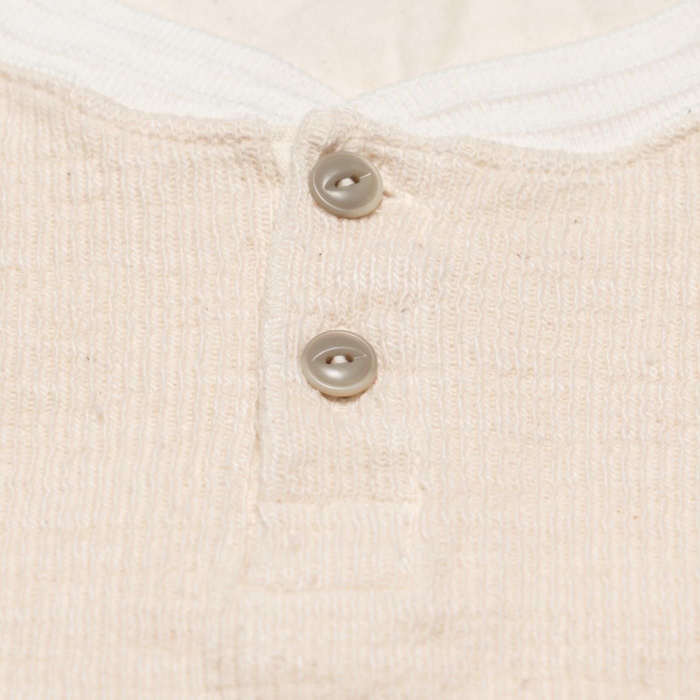 HOPPER'S BRUNCH * Henry Neck Long Sleeve Tee * Natural