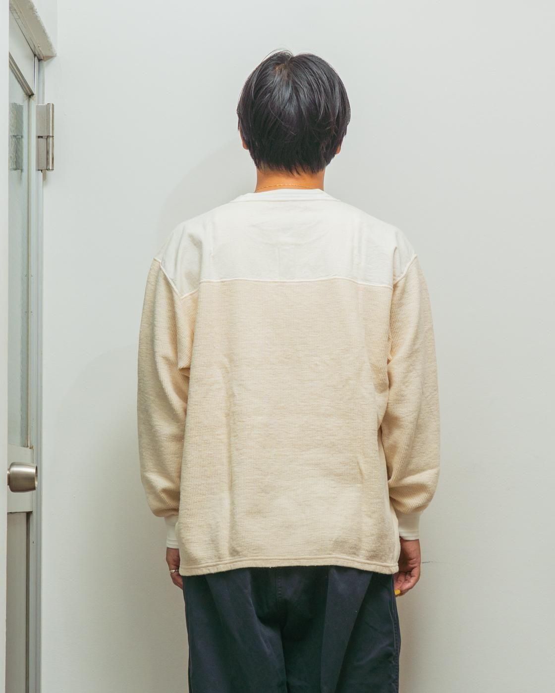 HOPPER'S BRUNCH * Henry Neck Long Sleeve Tee * Natural
