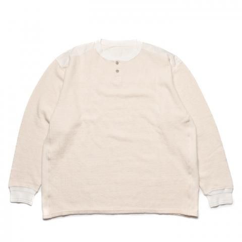 HOPPER'S BRUNCH * Henry Neck Long Sleeve Tee * Natural
