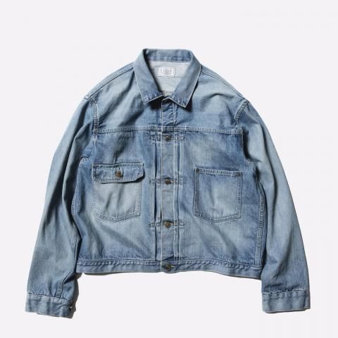 Unlikely * U25F-18-0010 Unlikely Time Travel Trucker Jacket 1977Wash * Vintage Indigo 